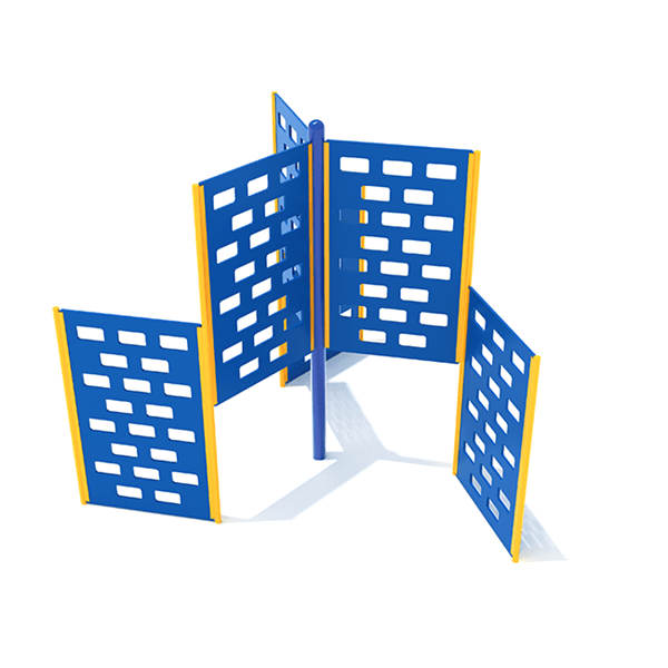 PFS075 - 6 Panel Standard Wall Climber Playground Climbing Wall - Ages 5 To 12 Yr - Front