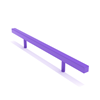 PFS014 - 8-Feet Straight Playground Balance Beam - Ages 2 To 12 Yr - Quick Ship - Purple