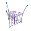 PGS013 - Combination Manhole Playground Rope Climber With Side Nets - Ages 5 To 12 Yr - Purple, Gray, Blue
