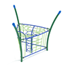 PGS013 - Combination Manhole Playground Rope Climber With Side Nets - Ages 5 To 12 Yr - Green,  Blue