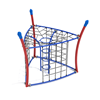PGS013 - Combination Manhole Playground Rope Climber With Side Nets - Ages 5 To 12 Yr - Red,  Blue