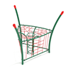 PGS013 - Combination Manhole Playground Rope Climber With Side Nets - Ages 5 To 12 Yr - Red,  Green