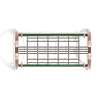 PGS017 - Curved Post Bridge Net Climber Playground Equipment - Ages 5 To 12 Y - Back - Green, Brown, Tan