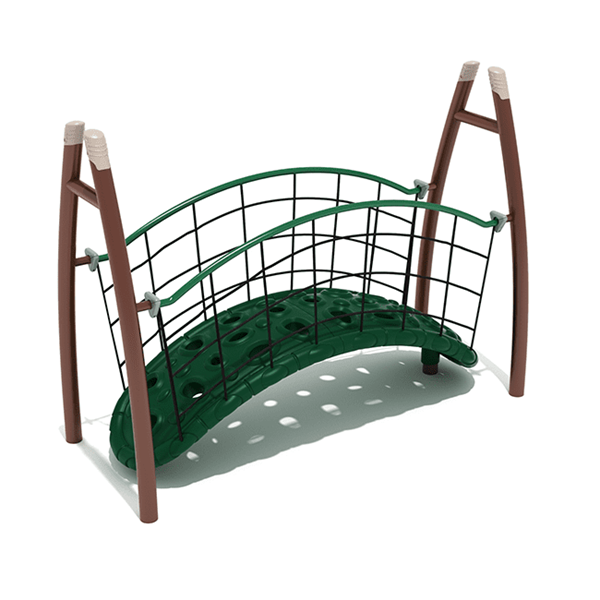 PGS015 - Curved Post Floating Freestanding Playground Bridge - Ages 2 To 12 Yr  - Front