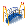 PGS015 - Curved Post Floating Freestanding Playground Bridge - Ages 2 To 12 Yr  - Blue, Yellow, Red