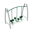 PGS031 - Curved Post Pebble Bridge Playground Stepping Stones - Ages 5 To 12 Yr - Green, Tan, Tan