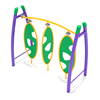PGS010 - Curved Post Triple Wing Playground Climber - Ages 5 To 12 Yr - Purple, Yellow, Green