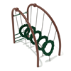 PGS016 - Floating Tunnel Climbing Playground Equipment - Ages 5 To 12 Yr - Green on Brown