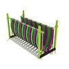  PFS018 - Floating Tunnel Playground Bridge - Ages 5 To 12 Yr - Lime Green, Purple