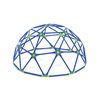 PFS087 - Geodome Playground Climbing Structures - Ages 2 To 12 Yr  - Lime Green on Blue