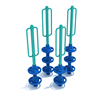 PFS029 - Mikros Pod Playground Climber - Set Of 4 - Ages 2 To 12 Yr - Blue on Azure