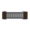 PFS078 - Monkey Bar Roller Slide Climbing Playground Equipment - Ages 2 To 5 Yr  -  Black on Purple - Top