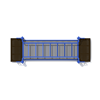 PFS078 - Monkey Bar Roller Slide Climbing Playground Equipment - Ages 2 To 5 Yr  -  Blue on Blue - Top