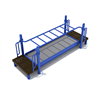 PFS078 - Monkey Bar Roller Slide Climbing Playground Equipment - Ages 2 To 5 Yr  -  Blue on Blue