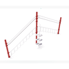 PTC019 - Mountain Climber For Playground - Ages 5 To 12 Yr - White, White Red