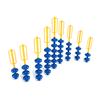 PFS031 - Serpent Pod Climbing Playground Equipment - Set Of 9 - Ages 5 To 12 Yr - Yellow, Blue