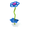 PFS066 - Single Flower Stepper With Leaf For Playgrounds - Ages 2 To 12 Yr - Blue on Lime Green - Front