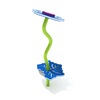 PFS066 - Single Flower Stepper With Leaf For Playgrounds - Ages 2 To 12 Yr - Blue on Lime Green - Back