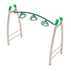 PGS001 - Single Post 3-Wheel Overhead Spinner Climbing Playground Equipment - Ages 5 To 12 Yr -  Green, Tan