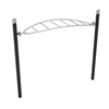 PGS024 - Single Post Overhead Horizon Climber Monkey Bar Ladder - Ages 5 To 12 Yr - Gray on Black