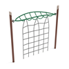 PGS025 - Single Post Overhead Inverted Horizon Climber Playground Rope Climber - Ages 5 To 12 Yr  - Green, Brown, Tan