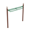 PGS026 - Single Post Rocker Bar Overhead Playground Climber - Ages 5 To 12 Yr  - Green, Brown, Tan