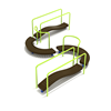 PFS069 - Snake Balance Track Playground Equipment - Ages 2 To 12 Yr - Lime Green, Blue