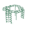 PFS072 - Triangle Overhead Ladder Climber Free Standing Monkey Bars - Ages 5 To 12 Yr - Green - Front