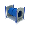 PFS023 - Trunk Crawler Playground Tunnel - Ages 2 To 12 Yr - Gray, Blue