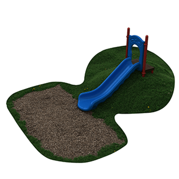 PEL002 - 4-Foot Single Straight Hillside Slide - Ages 2 To 12 Yr 