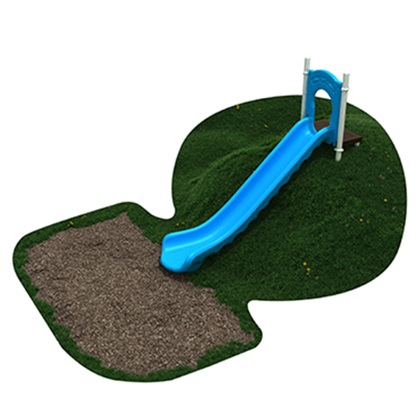 PEL006 - 6-Foot Single Straight Hillside Slide - Ages 2 To 12 Yr