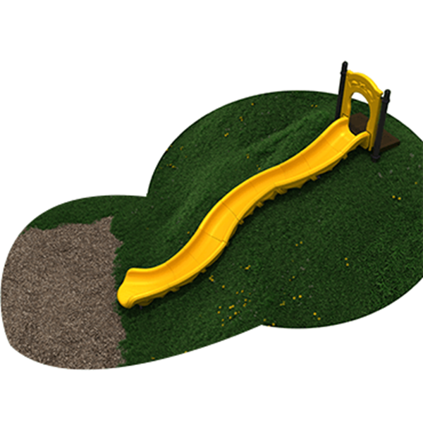 PEL011 - 9 Foot Single Zig Zag Embankment Slide - Ages 2 To 12 Yr