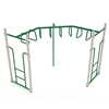 PTC008 - 90-Degree Trapezoid Loop Ladder Playground Climber - Ages 5 To 12 Yr - Green, Tan