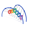 PFS045 - Floating Tunnel Playground Bridge - Ages 5 To 12 Yr - Rainbow, Blue