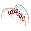 PFS045 - Floating Tunnel Playground Bridge - Ages 5 To 12 Yr - Red, Black, Gray