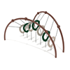 PFS045 - Floating Tunnel Playground Bridge - Ages 5 To 12 Yr - Tan, Green, Brown
