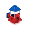 PFS026 - Forest Market Playground Tunnel - Ages 6 Months To 5 Yr - Red, White, Blue - Back