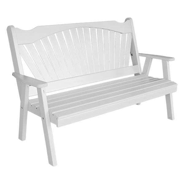 Fanback Wooden Garden Bench - 5 ft. or 6 ft.	