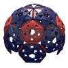 87000021XX - Mountain Matrix Freestanding Large Dome Climber - Ages 5 to 12 yr - Red and Purple