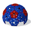 87000021XX - Mountain Matrix Freestanding Large Dome Climber - Ages 5 to 12 yr - Red and Blue