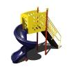AFR0268 - Open Spiral Freestanding Slide with 6’ Deck Height - Ages 5 to 12 yr