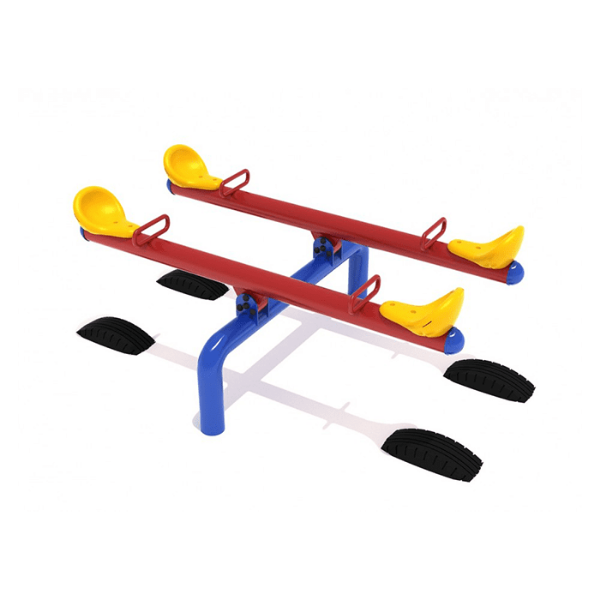 PFS081 - 4 Seat Classic Playground Seesaw Equipment - Ages 5 to 12 yr