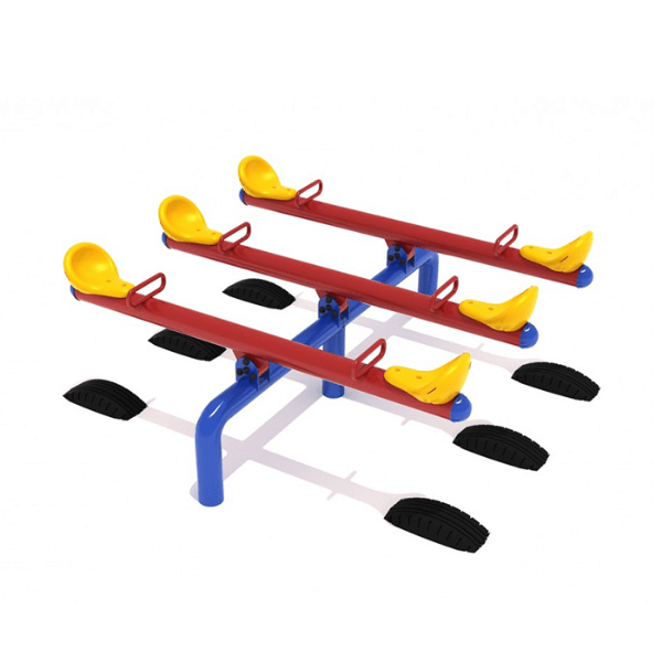 PFS082 - 6 Seat Classic Commercial Playground Seesaw  - Ages 5 to 12 yr