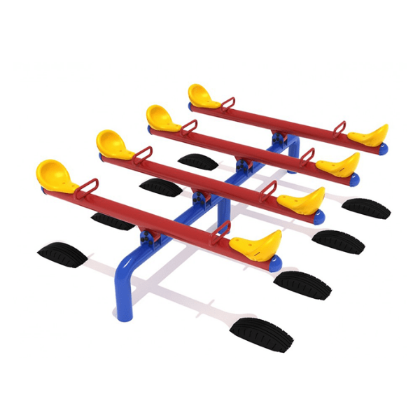 PFS083 - 8 Seat Classic Commercial Playground Seesaw  - Ages 5 to 12 yr