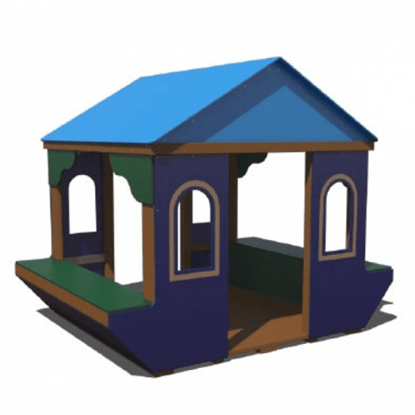 RECF0072XX - Beach House Commercial Playhouse made from Polyethylene - Ages 2 to 5 yr