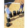 STP-03 - Black Stepping Post for Playgrounds - Ages 2 to 12 yr