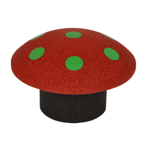 WCMS-02 - Mushroom Playground Stepping Stones - Ages 2 to 12 yr - Red with Green Spots