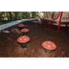 WCMS-02 - Mushroom Playground Stepping Stones - Ages 2 to 12 yr - Red with Green Spots