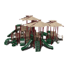 CW-0087 - Slide Safari Commercial Grade Playground Set - Ages 5 to 12 yr - Back - Forest