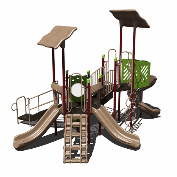 PS3-72329 - Sunbeam Slide Commercial Playground - Quick Ship - Ages 5 to 12 yr - Terra - Front